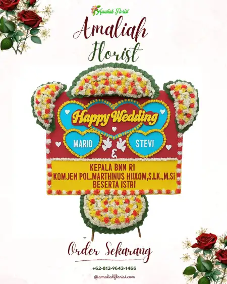 Papan Bunga Pernikahan Jatiroyom